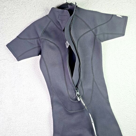 Abahub Shorty Wetsuit XS Black 2mm Neoprene Front Zip Swim Surf Dive Suit - Picture 12 of 16